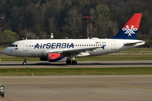 AirSERBIA, YU-APB, Airbus A319-132 ©  Anna Zvereva