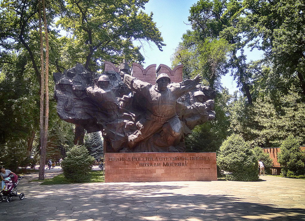: Monument to the Twenty-Eight Guardsmen in Almaty. Kazakhstan.