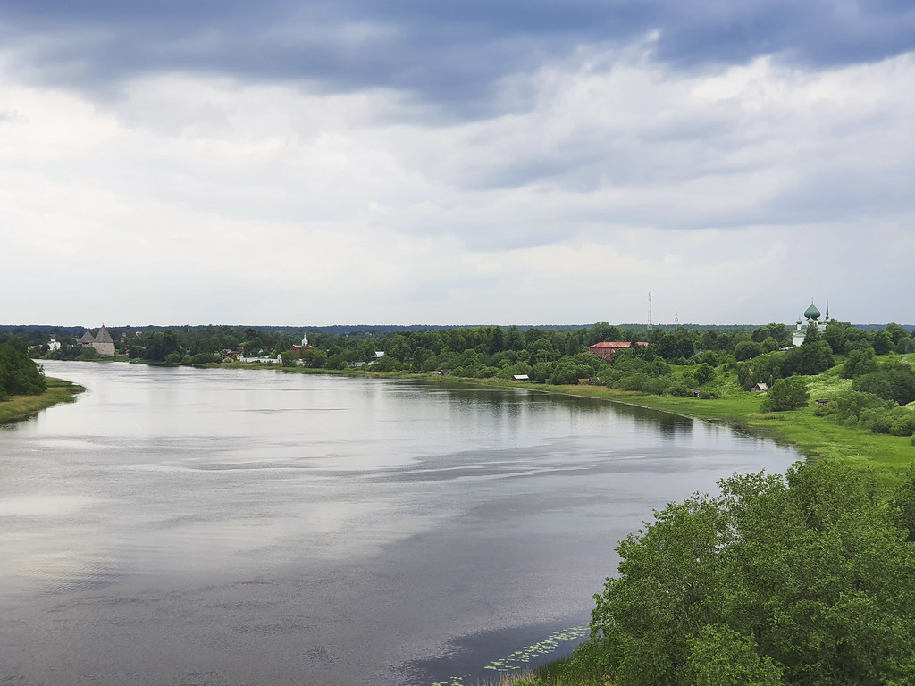 : Volkhov River at Staraya Ladoga. The Russian Province