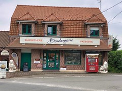 Boulangerie in Estree-Blanche, Frankreichche, Frankreich