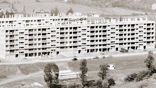 42 Saint-Etienne - le square auguste renoir & corbusier en construction 1958