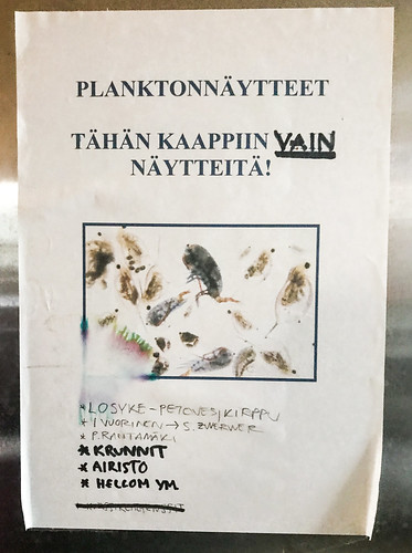 Notice by the Plankton Club ©  foam