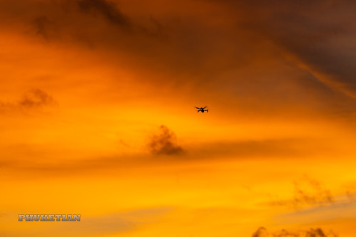 Drone in the sky at sunset, Phuket, Thailand ©  Phuket@photographer.net