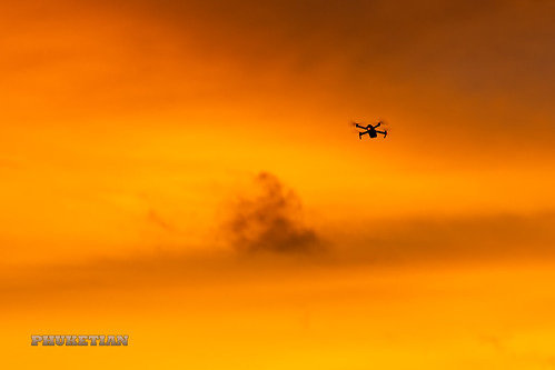 Drone in the sky at sunset, Phuket, Thailand ©  Phuket@photographer.net
