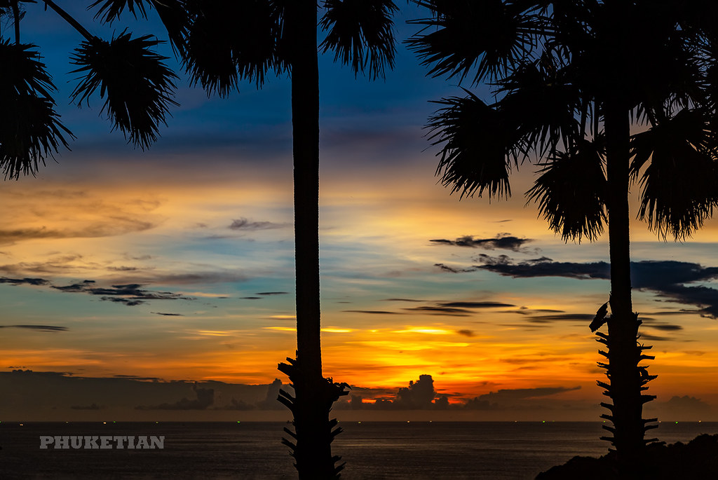 : Beautiful Sunset on Promthep Cape, Phuket island, Thailand