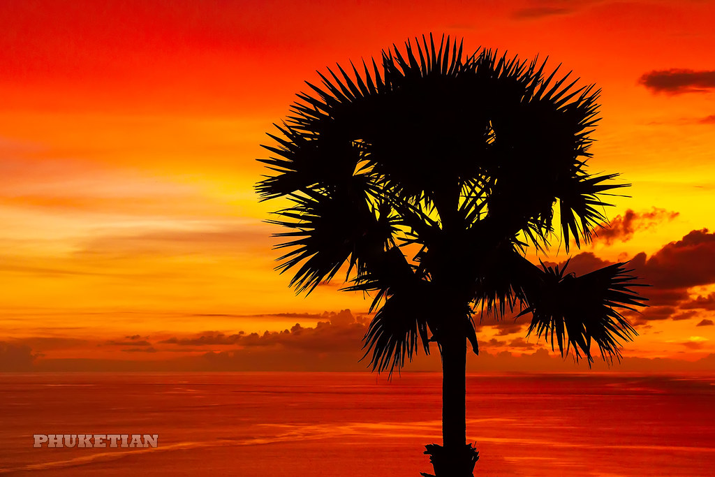 : Beautiful Sunset on Promthep Cape, Phuket island, Thailand