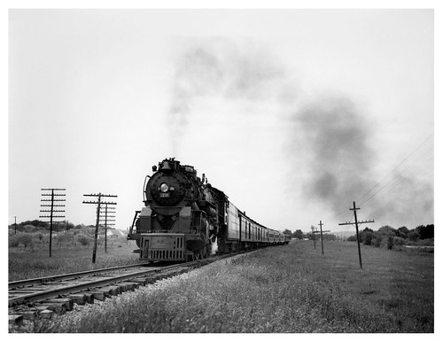 [Locomotive rolls through Texas countyside] ©  Robert Sullivan