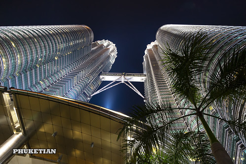 Skyscrapers of Kuala Lumpur, Malaysia. Petronas Twin Towers at night   XOKA7355bs ©  Phuket@photographer.net