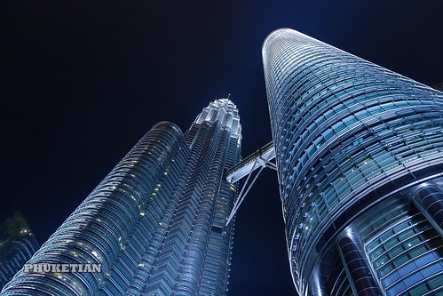Skyscrapers of Kuala Lumpur, Malaysia. Petronas Twin Towers at night XOKA7800bs ©  Phuket@photographer.net