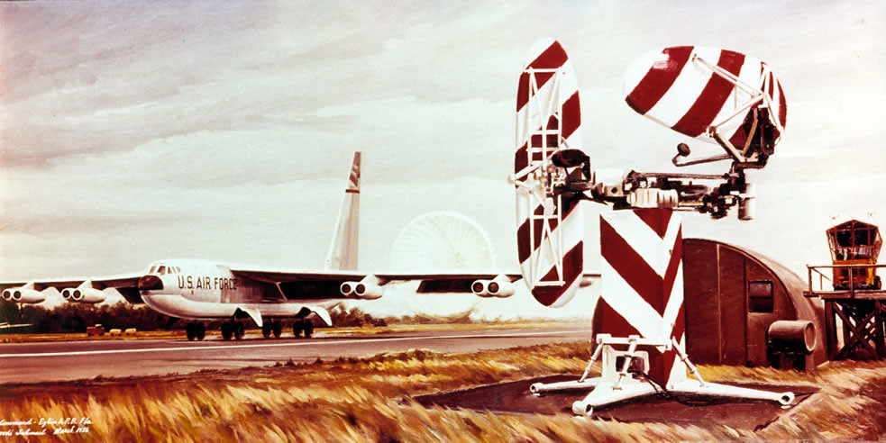 : Boeing B-52 Stratofortress landing at Eglin AFB
