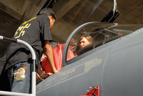 USAF Female F-15 Pilot Capt. Ashley Rolfe at Kadena Air Base ©  Robert Sullivan