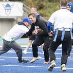 <b>Alumni football game</b><br/> Luther Football alumni gathered on Carlson field during homecoming for a friendly game of flag football on Oct. 5th, 2019. Photo by Danica Nolton.<a href=https://www.luther.edu/homecoming/photo-albums/photos-2019/