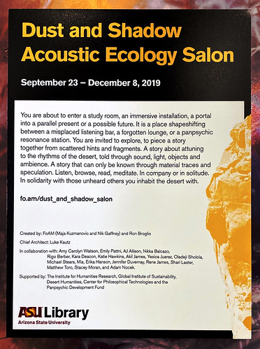 Acoustic Ecology Salon, signage ©  foam
