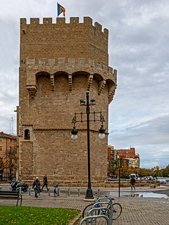 Valencia - The Serranos Towers ( Torres de Serranos) Old Medieval City Gate (Panasonic Lumix  DC-S1 & Lumix S 24-105mm F4 Zoom)