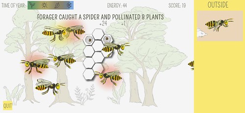Screenshot of beta-test wasp game ©  foam