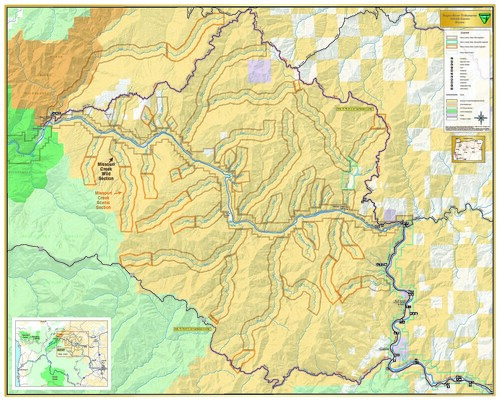Missouri Creek Wild and Scenic River Map