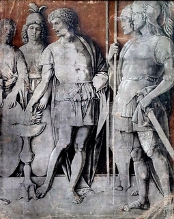 IMG_4021S Andrea Mantegna 1430-1506  Mantoue Mucius Scaevola ca 1490  Munich Alte Pinakothek  Et atelier   And workshop