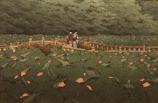 Hasui Kawase (?; 18 maggio 1883 – Ōta, 7 novembre 1957) - Il ponte sul mare di ninfee (1929) - Museo delle Belle Arti di Boston - esposizione “Hokusai, Hiroshige, Hasui. Viaggio nel Giappone che cambia” Pinacoteca Agnelli, Torino