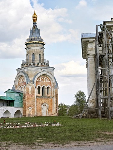 DP2Q0438. Boris-Gleb Monastery in Torzhok.  West view of the Candle () Tower (1880s). ©  carlfbagge