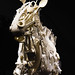 Horse sculpture made from found objects
	