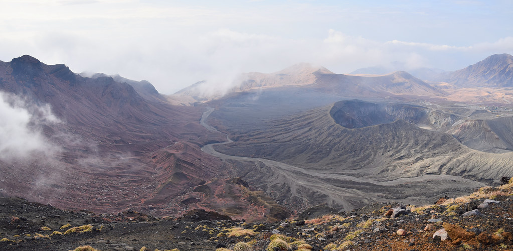 : Mount Aso lifeless panorama