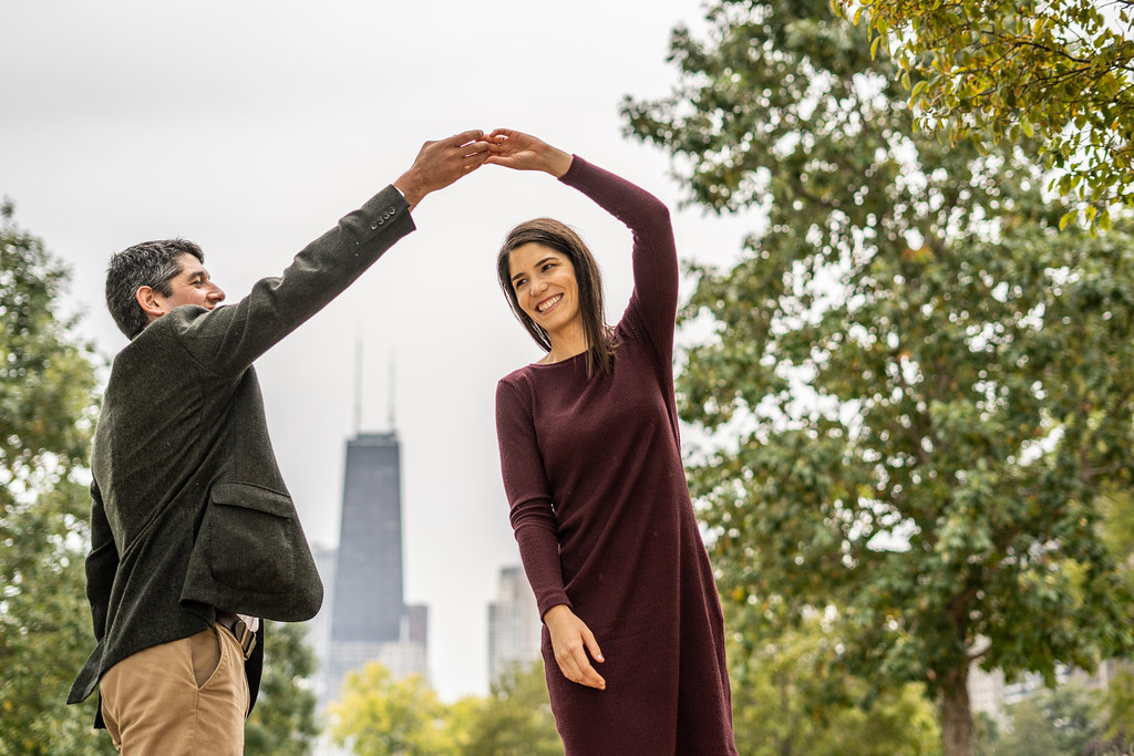 Annie and Mike's engagement shoot in Lincoln Park