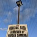Hidden camera sign, Burbank, California, USA
