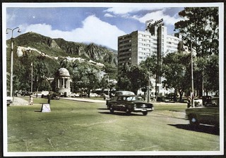 Simon Bolivar Monument, Colombia, Bogotá, 1950s colorized-image