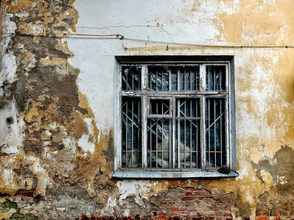 : Wall and window. Decay