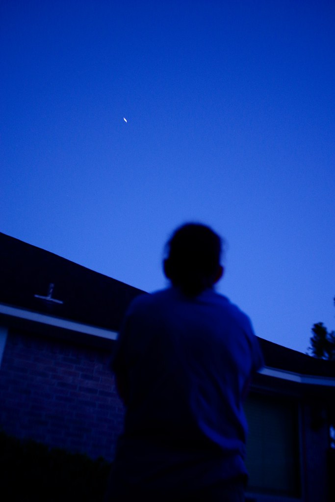 : International Space Station (ISS)  over Suburbia