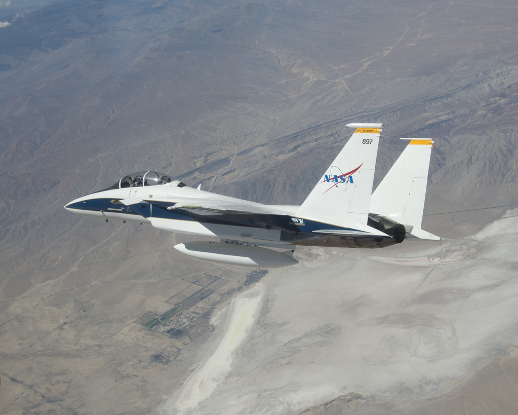 : F-15D #897 Flight over Mojave Desert