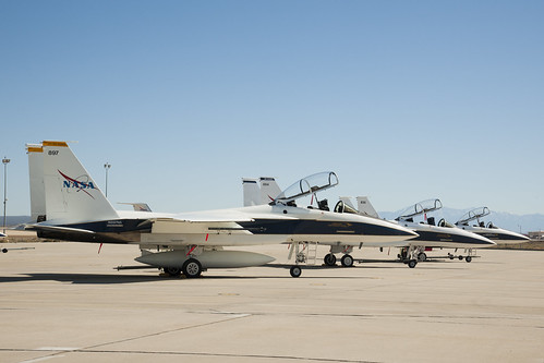 Two F-15Ds and an F-15B on Armstrong Ramp ©  Robert Sullivan