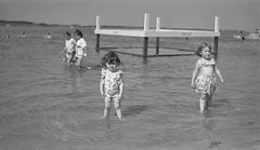 Margie and Jeanné at Jones Beach, 1948
