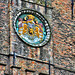 Coat of Arms of the Belgian monarch in the bell tower of Bruges