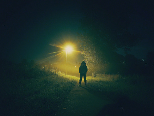 Walking in the fog at night ©  Sergei F