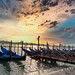 Venetian Gondolas at Sunset