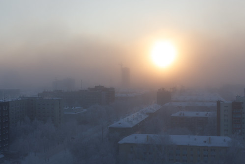 frosty fog. 100 degrees Fahrenheit ©  Dmitry Karyshev