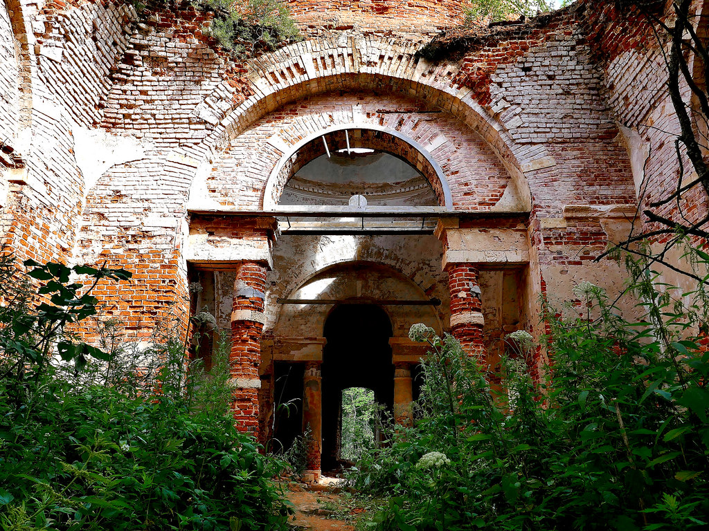 : Abandoned church. Entrance