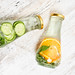 Healthy detox drinks with cucumber and lemon