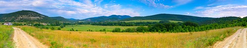 Natural evening landscape in the countryside (Panorama) ©  Alexey Fedenkov