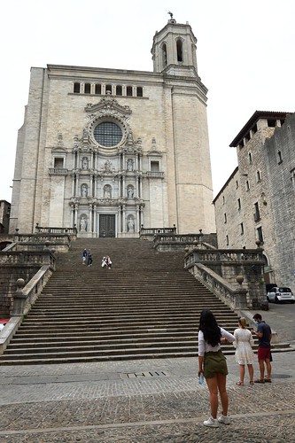 Steps of the Girona Cathedral in Girona, Spain ©  Tim Adams