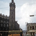 UK Glasgow High Street-Tolbooth Steeple with tram on Trongate-Gallowgate - 1960 (EU60-K14-30)