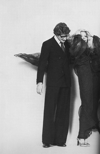 Yves Saint Laurent and Catherine Deneuve in Vogue Paris, March 1976 ©  deepskyobject