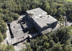 The Blockhaus d'Éperlecques or Watten Bunker in northern France - aerial image