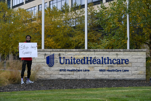 Protest against United Healthcare Headquarters and PBM location, Optum Rx