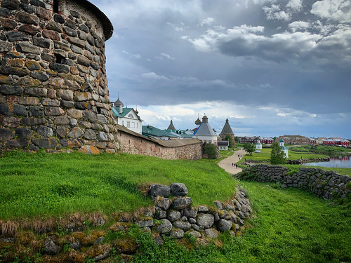 Wall and the defensive tower of Solovetsky Monastery, Solovki, Russia, June 2019 ©  sergei.gussev
