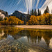 Moonlit Half Dome and Star Trails