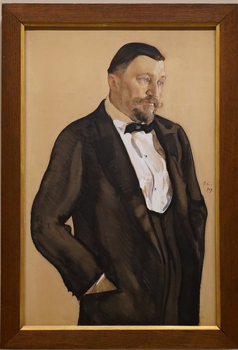 Portrait of Alexei Vikoulovich Morozov. Valentin Serov. 1909 ©  TimeTravelRome