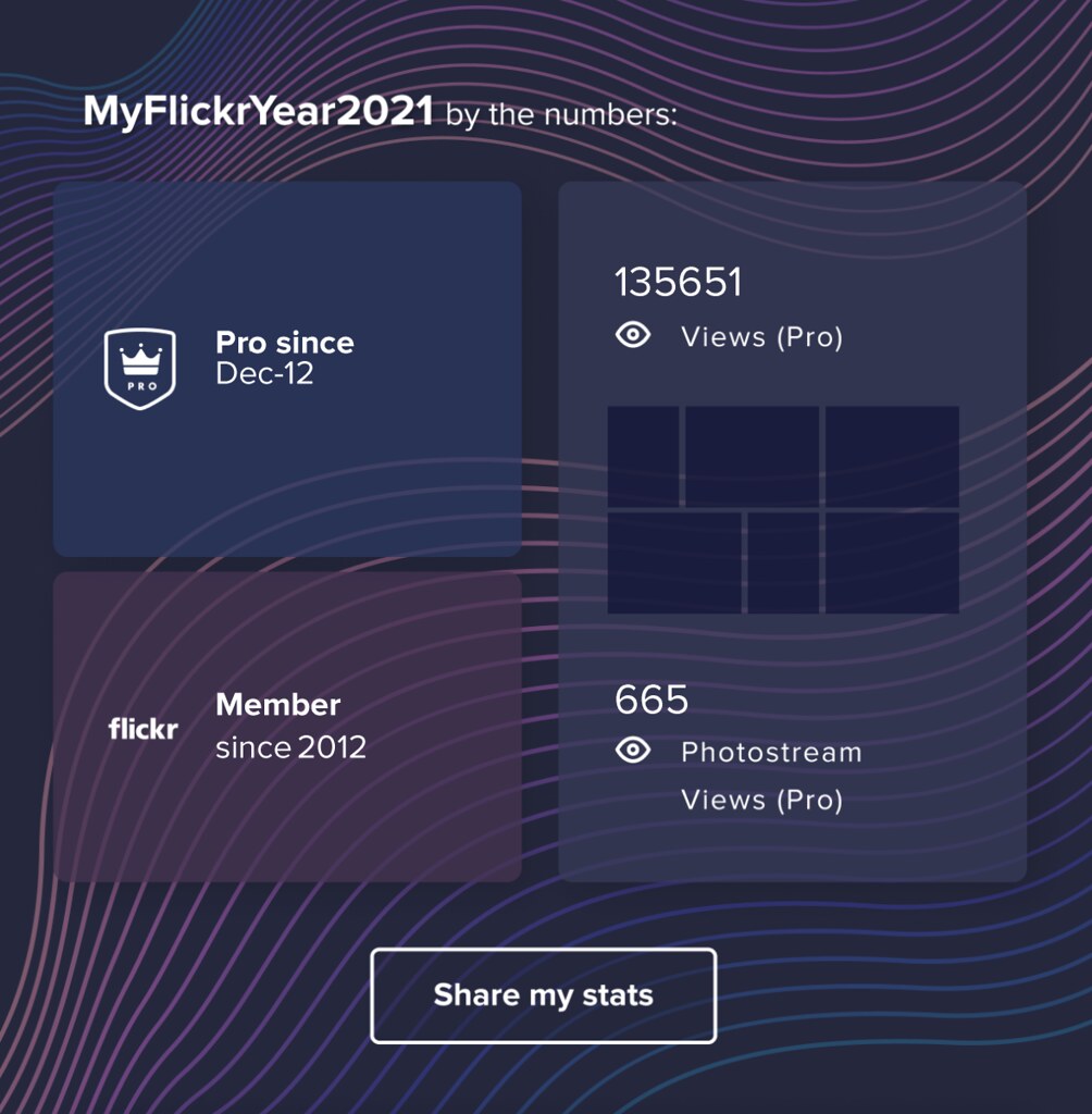 : MyFlickrYear2021 by the numbers.