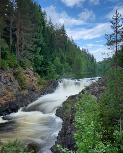 Kivach waterfall in the forest of Karelia, Russia, June 2019 ©  sergei.gussev